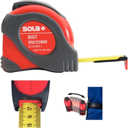 Rollmeter Big T SOLA Länge:8 Meter Breite: 25, 0 mm