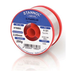 LÖTDRAHT40% SN, 3MM 1000G Dm: 3 mm Spule:1000 g