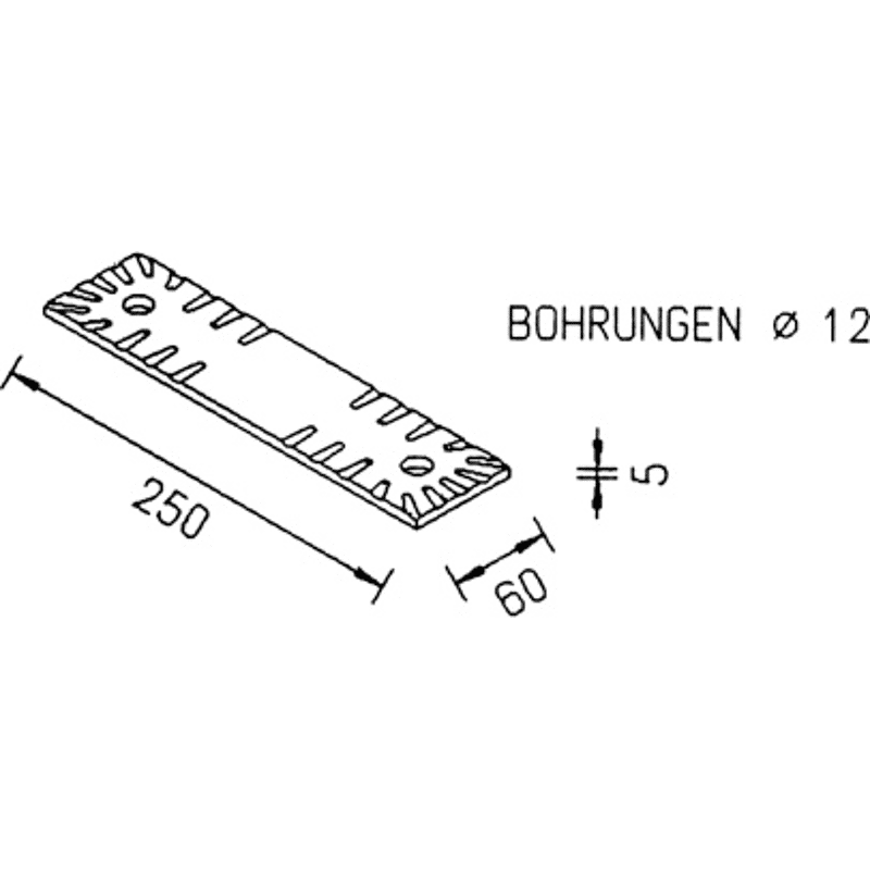 Pitzl® Zierverbinder 11017.0000 250x60x5,0mm, ZiNiP