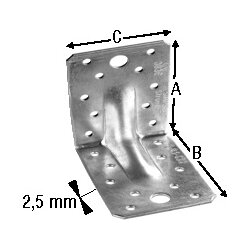 Simpson Strong-Tie Winkelverbinder  ABR 90 m.Rippe 90x90x65x2,0mm, feuerverzink