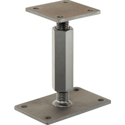 Pitzl® Pfostenträger 10980.0080 Re/Li Gewinde M20,  mit Platte,  ZiNiP