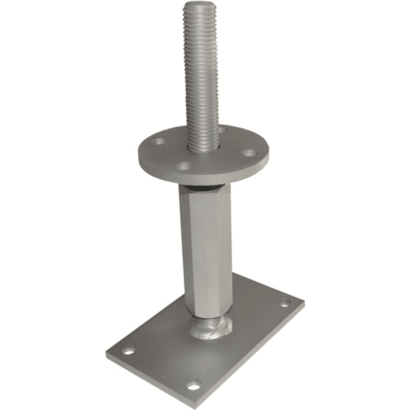 Pitzl® Pfostenträger 10952.1000 Re/Li Gewinde, m.Gewindedorn, Edelstahl