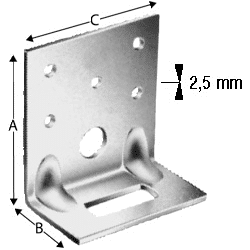 Winkelverbinder ADR 6035 60x35x60x2,5mm, m.Langloch, feuerverzinkt