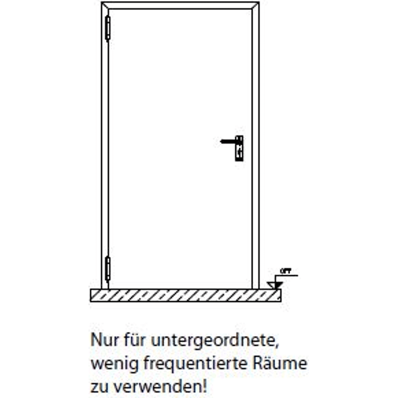 EI²30 Baum.Türe 900x2000mm Re mit Eckzarge für Dübelmontage gerichtet
