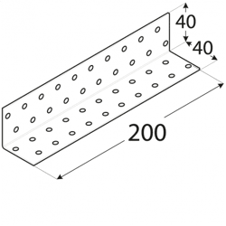 LOCHPLATTENWINKEL 40x 40x200x 2 Feuerverzinkt 275 g/m²