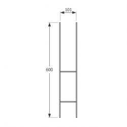 Domax STÜTZENFUSS PSH  160x 600MM TZN zum Einbetonieren
