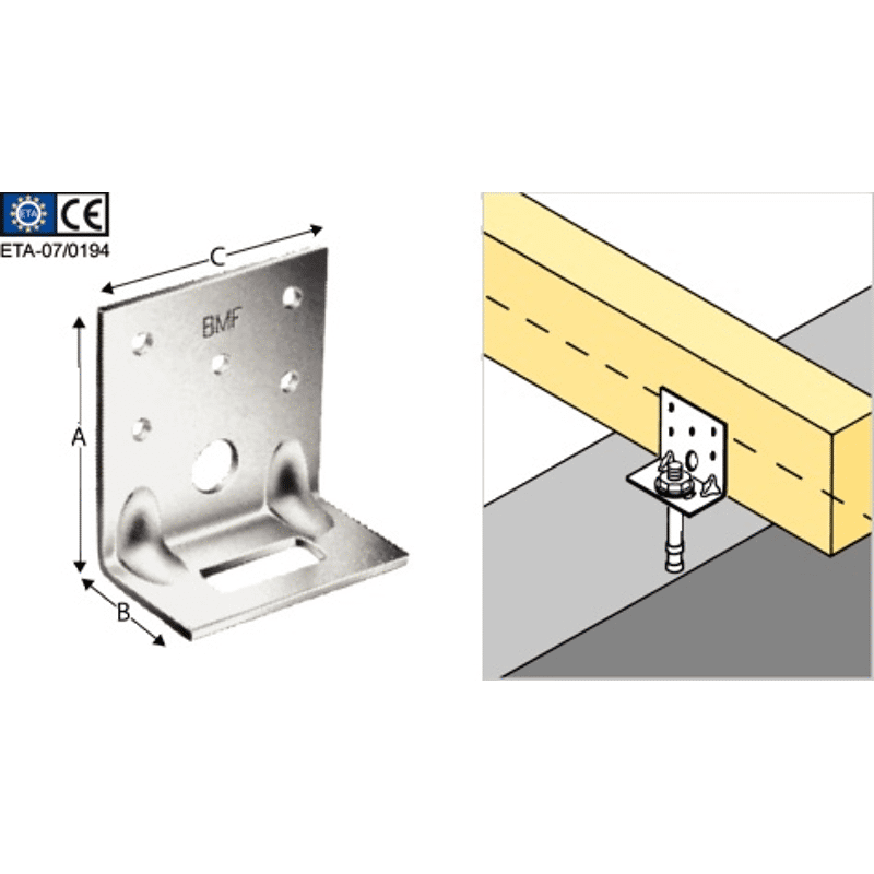 Winkelverbinder ADR 6035 60x35x60x2,5mm, m.Langloch, feuerverzinkt