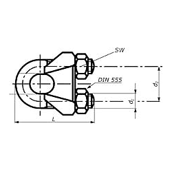 DIN- und Normteile Seilklemme ~DIN 741 A4 13, 0 mm rostfrei