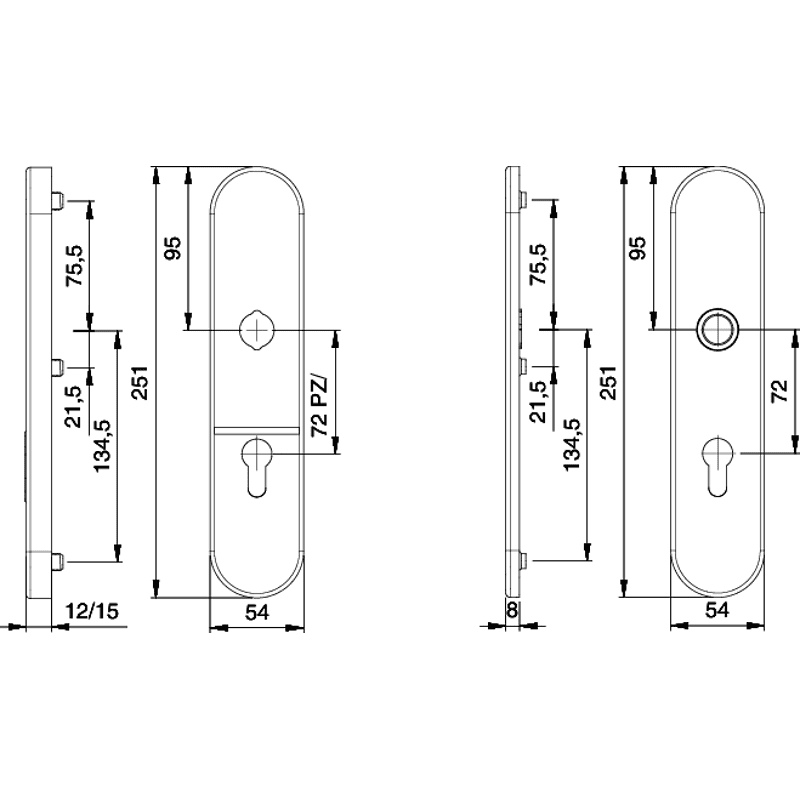 FS-SI-Wechselgarnitur PZ 72/9 rund F1
