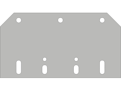Montageplatte für Türdämpfer V1600 hinter der Zarge