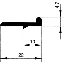 Türanschlagleiste 5 mm flach