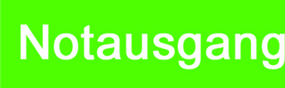 Zusatzschild Rettung Notausgang