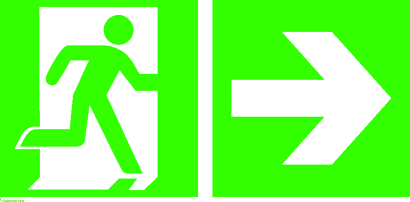 Rettungsschild Notausgang