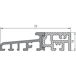 Schwellenprofil TBS 70 BC0 eloxiert 1190 mm