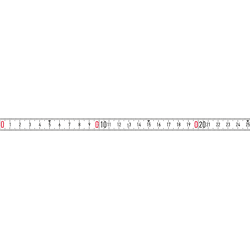 BMI Bandmaß 2 Mtr. weißlackiert, links nach rechts, selbstkl