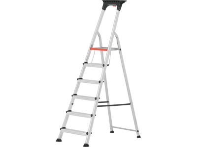 Alu-Pro Stufenstehleiter Alu 6-Stufen Einseitig