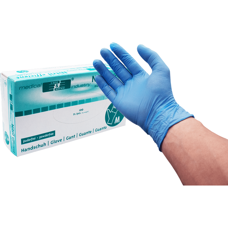 Nitril-Handschuhe Gr.M (blau) ungepudert (Pkt. mit 100 St.)