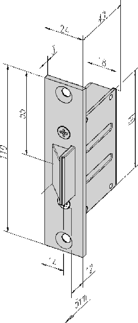 Einsteck-Fallenschloss zu Fluchttüröffner Modell 332