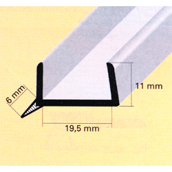 Sockel-U-Profil 19 mm lichtgrau 2500 mm