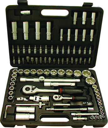 Steckschlüssel-Garnitur 1/2"+1/4" 94-tlg.
