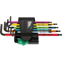 Wera Multicolour Winkelschlüsselsatz, BlackLaser 967 SPKL/9 TORX