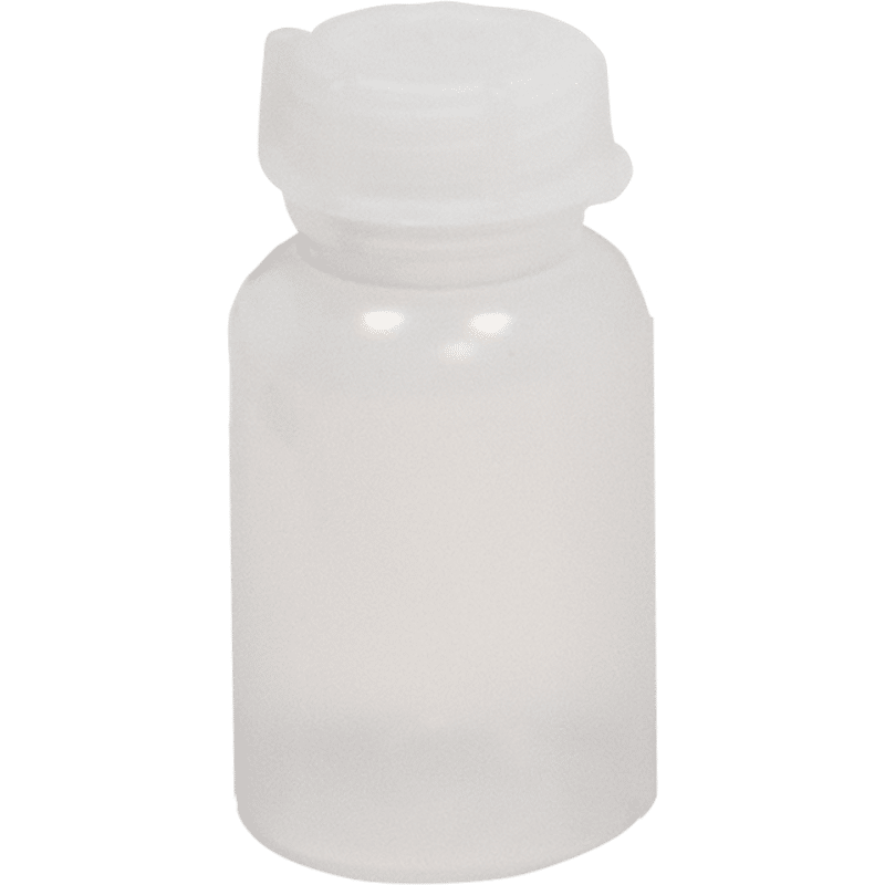 Weithalsflasche 100 ml, LD-PE naturfarben, rund