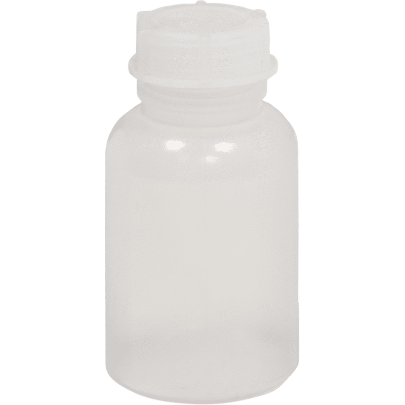 Weithalsflasche 250 ml, LD-PE naturfarben, rund