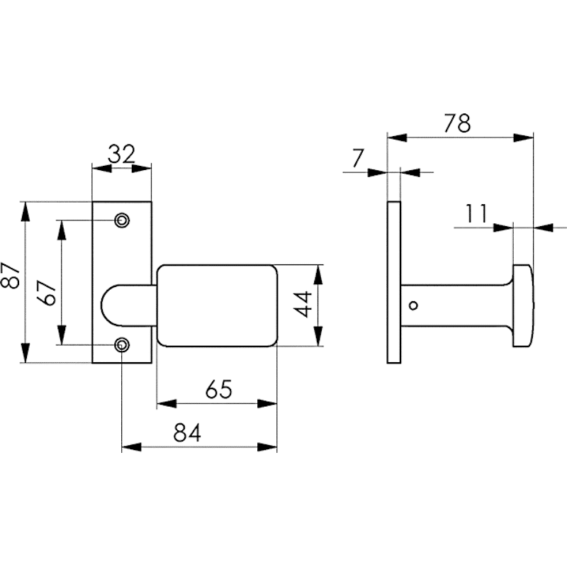 TÜRKNOPF 485 D DREHBAR F 1