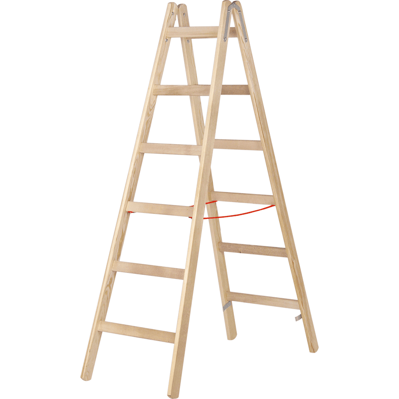 Holz-Sprossenstehleiter