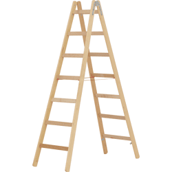 Holz-Sprossenstehleiter