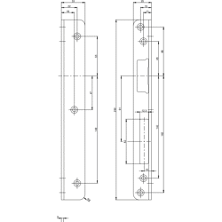 Gretsch-Unitas GU-WINKELSCHLIESSBLECH SILBER RS, 250x25x33x3 mm