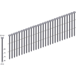 Prebena Coilnägel CNW28/70BK blank (PK= 6.000 Stück)