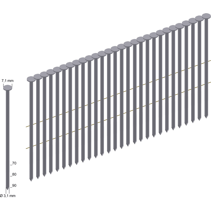 Prebena Coilnägel CNW31/90NK verzinkt (PK= 3.600 Stück)