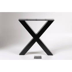Bankuntergestell X-Form schwarz