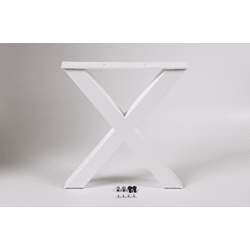 Bankuntergestell X-Form weiß
