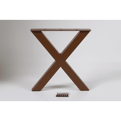 Bankuntergestell X-Form rost