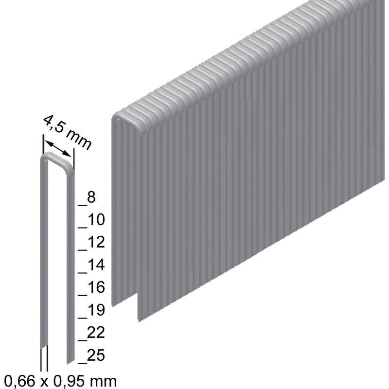 Heftklammern O19CNK (PK= 5.000 Stück)