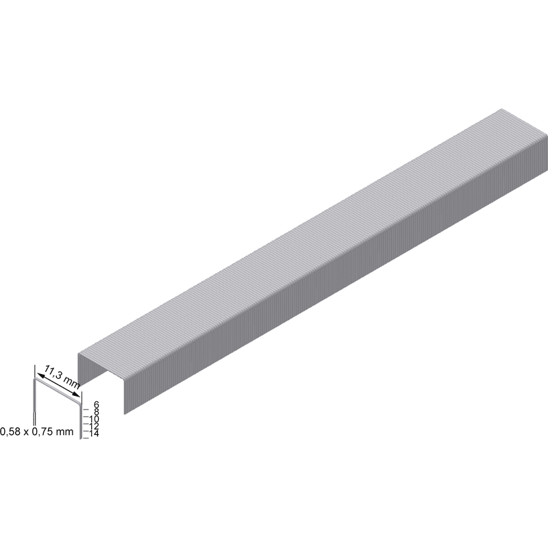 Heftklammern VX08CNK (PK= 5.000 Stück)
