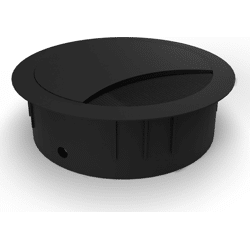 BMB Beschläge EXIT R Kabeldurchlass mit Ø60mm,  H: 21mm,  Mat. Zamak,  schwarz