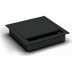 BMB Beschläge EXIT G14S Kabeldurchlass mit Klappd.,  schw.e Bürstend.,  120x120x25mm schw.
