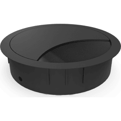 BMB Beschläge EXIT R Kabeldurchlass mit Ø80mm,  H: 21mm,  Mat. Zamak,  schwarz