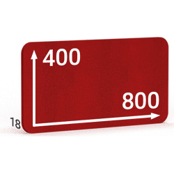BMB Beschläge AKUSTIX Vario,  PET Paneel,  HxBxS: 400x800x18mm,  rot,  AV25