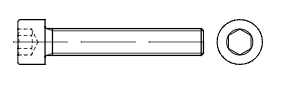 Zylinderschrauben mit Innensechskant und Vollgewinde ISO 4762 8.8 galv. verzinkt