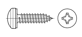 Kappenkopf-Blechschrauben ähnl. DIN 7981 A2