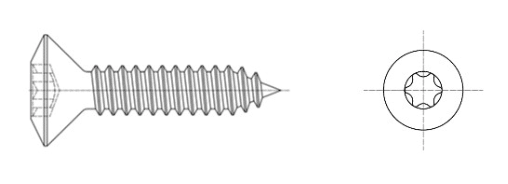 Linsensenk-Blechschrauben DIN 7983 Form C-ISR Edelstahl A2