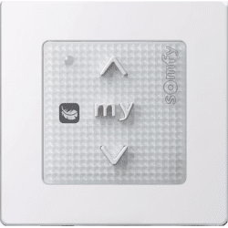 Somfy Smoove RS 100 io Pure Shine inkl. Rahmen - Funkwandsender mit Drucktasten,