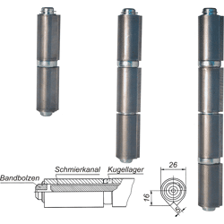 Grudke Anschweissband schwer vz,  kugelgelagert Laschen 3-teilig,  Bandhöhe 207 mm
