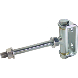 Zauntorband verstellbar, Stahl verzinkt Gewinde M10x100,  Bandlasche 30x6 mm