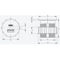 BMB USB-A+C Einbausteckdose weiß