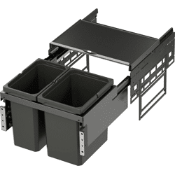 Vauth Sagel Abfalltrennsystem ENVI-Space S 500er 1x15 5/1x12 l lavagrau